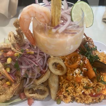 La Nueva Hispana - Triple Marino with Ceviche Mixto - Arroz Con Mariscos- Calamares fritos - Peruvian Near Me - Woodland Park, New Jersey La Nueva Hispana - Triple Marino with Ceviche Mixto - Arroz Con Mariscos- Calamares fritos - Peruvian Near Me - Woodland Park, New Jersey
