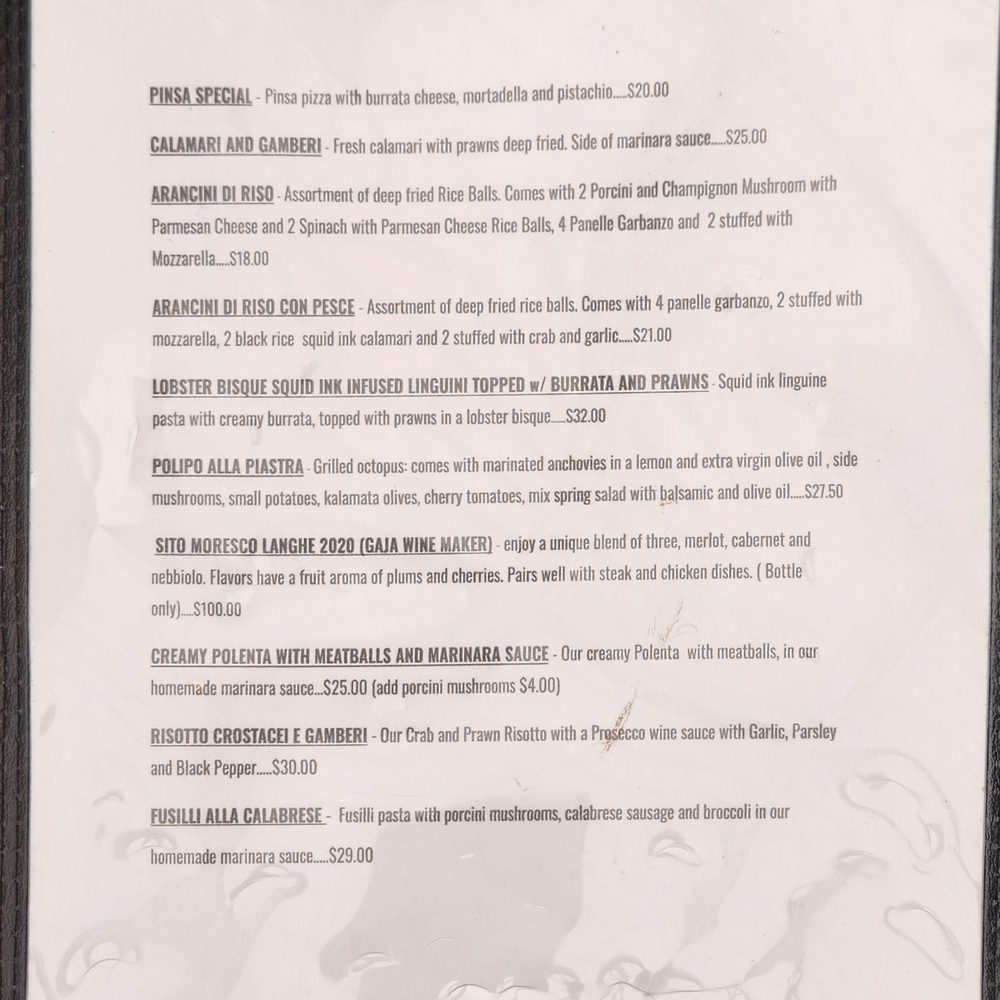 Bedda Mia - current specials - March 2023 - Italian Near Me - Santa Cruz, California
