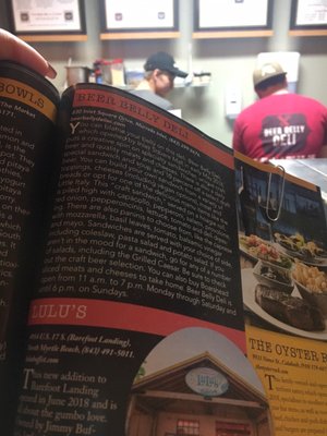 Menu photo 5 Beer Belly Deli Murrells Inlet, SC