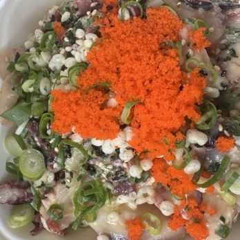 Off the Hook Poke Market - Perfection! Miso Ginger Tako Bowl! - Poke Near Me - Honolulu, Hawaii Off the Hook Poke Market - Perfection! Miso Ginger Tako Bowl! - Poke Near Me - Honolulu, Hawaii