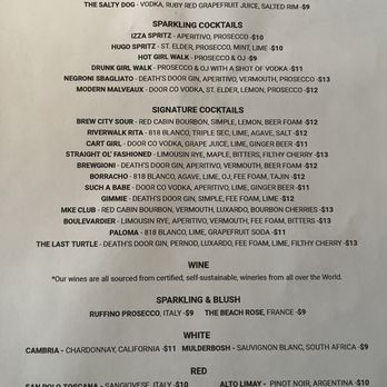The Copper Turtle Brewery & Taverne - Menu cocktails - Breweries Near Me - Milwaukee, Wisconsin