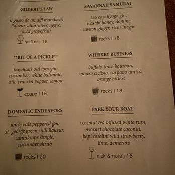 Artillery - Menu - Cocktail Bars Near Me - Savannah, Georgia Artillery - Menu - Cocktail Bars Near Me - Savannah, Georgia