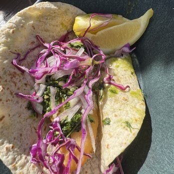 Joshua Tree Saloon - The fish tacos were actually a little dry, the other photos showed a sauce that it didn't have. Maybe they forgot it - Dive Bars Near Me - Joshua Tree, California