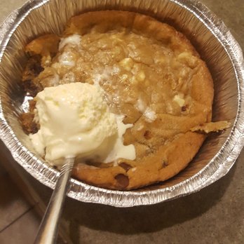 The Chocolate - kazookie, half chocolate chip & macadamia nut cookie with vanilla icecream. - Desserts Near Me - West Jordan, Utah