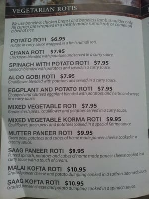Menu photo 1 Maurya East Indian Roti Etobicoke, ON Menu photo 1 Maurya East Indian Roti Etobicoke, ON