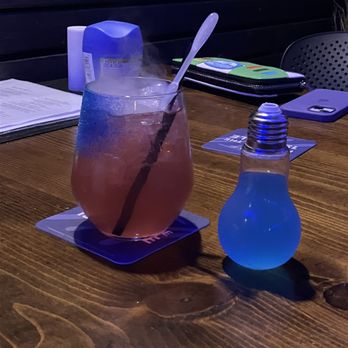 Moon Dog - Luna and a Blue Bulb - Cocktail Bars Near Me - Wabash, Indiana