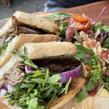 The Pink House - Trisket sandwich with side salad - Sandwiches Near Me - Genoa, Nevada