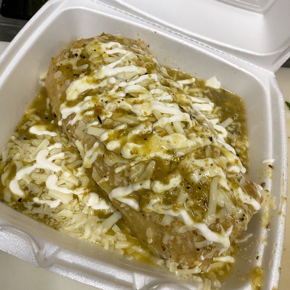 Tacos El Primo - Burrito Mojado ( salsa verde ) - Food Trucks Near Me - Los Angeles, California Tacos El Primo - Burrito Mojado ( salsa verde ) - Food Trucks Near Me - Los Angeles, California