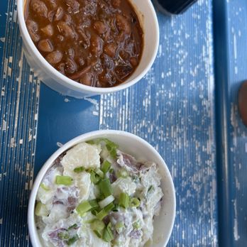 Blue Door Smokehouse - Ranch beans and potato salad! - Smokehouse Near Me - Lexington, Kentucky Blue Door Smokehouse - Ranch beans and potato salad! - Smokehouse Near Me - Lexington, Kentucky