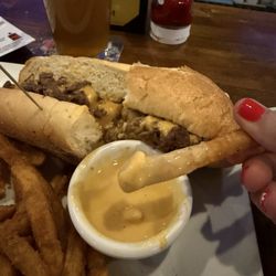 Philly's Sports Grill - Chunky cheese sauce