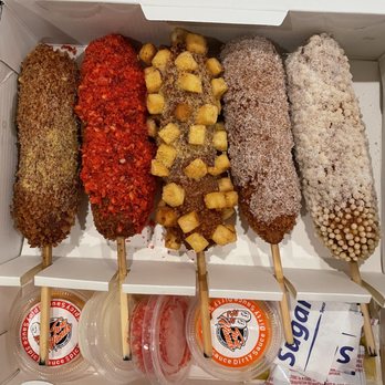 Two Hands Corn Dogs - 5 sampler - Fast Food Near Me - Tustin, California Two Hands Corn Dogs - 5 sampler - Fast Food Near Me - Tustin, California