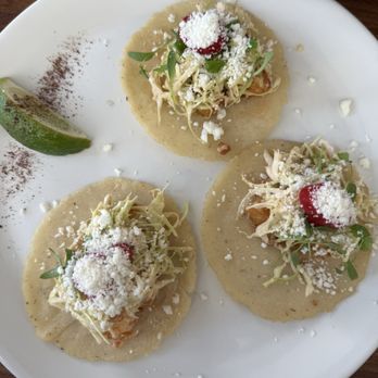 The Mission - Crispy rock shrimp tacos - Latin American Near Me - Gilbert, Arizona