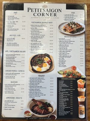 Menu photo 2 Petit Saigon Corner Westminster, CA