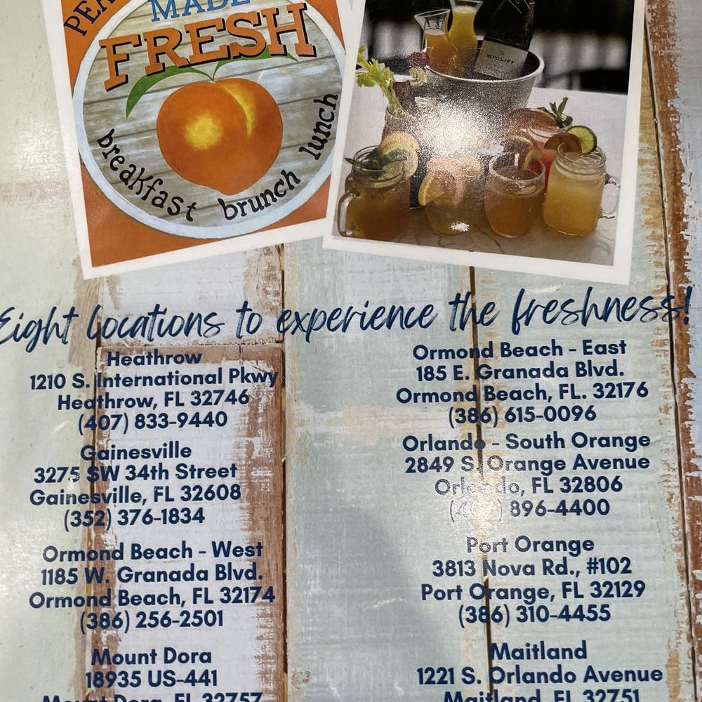 Peach Valley Cafè - Menu - Breakfast & Brunch Near Me - Heathrow, Florida Peach Valley Cafè - Menu - Breakfast & Brunch Near Me - Heathrow, Florida