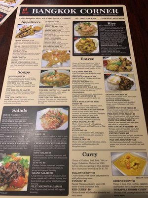 Menu photo 6 Bangkok Corner Costa Mesa, CA