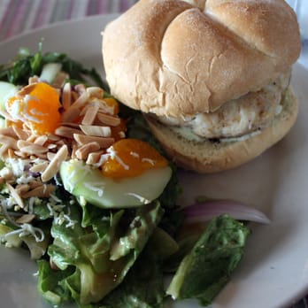 The CD Cafe - Crabcake special wth green goddess dressing and house salad. - New American Near Me - Solomons, Maryland