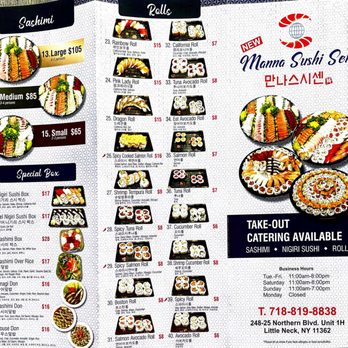 manna sushi sen - Menu as of April 2023 - Japanese Near Me - Flushing, New York