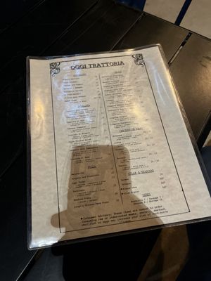 Menu photo 2 Oggi Trattoria Chicago, IL Menu photo 2 Oggi Trattoria Chicago, IL