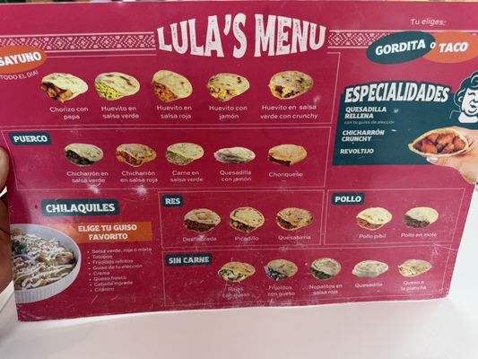 Menu photo 1 Gorditas Dona Lula Spring, TX Menu photo 1 Gorditas Dona Lula Spring, TX