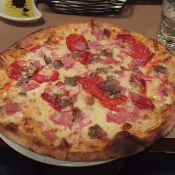 Terra & Acqua - Maialona-tomato sauce, mozzarella, sausage, salamino picante, prosciutto cotto - Italian Near Me - St. Augustine, Florida Terra & Acqua - Maialona-tomato sauce, mozzarella, sausage, salamino picante, prosciutto cotto - Italian Near Me - St. Augustine, Florida