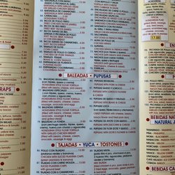 La Fonda - Menu