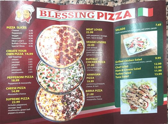 Menu photo 1 Blessing Pizza Gettysburg, PA