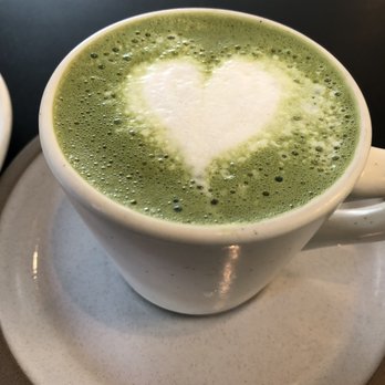 Hiroki - Macha latte.  Vibrant green foam.  Beautiful and delicious. - Bakeries Near Me - Seattle, Washington