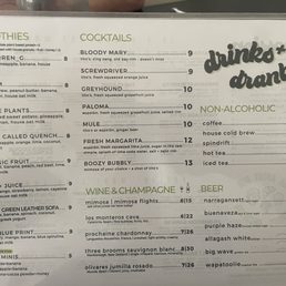Drink Menu Drink Menu