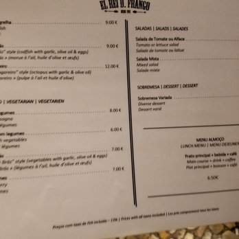 El Rei D.Frango - Menu - Portuguese Near Me - Lisbon, 11