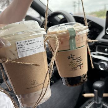 Chicha San Chen - green milk tea with taro balls & paste $7.50 original black milk tea with boba $7 - Bubble Tea Near Me - Austin, Texas Chicha San Chen - green milk tea with taro balls & paste $7.50 original black milk tea with boba $7 - Bubble Tea Near Me - Austin, Texas