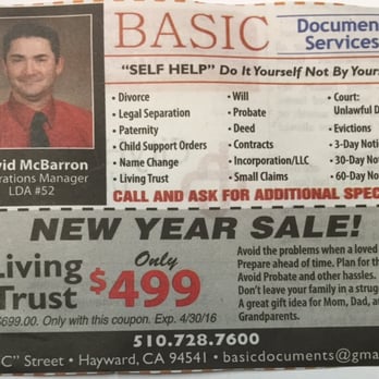 Basic Document Services - Avoid the problems when a loved one is ill. P repair ahead of time. Plan for the future. Avoid probate and other hassles. - Divorce & Family Law Near Me - Hayward, California