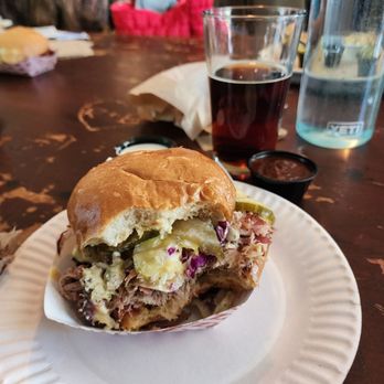 Julian Beer Company - Pulled pork sandwich - Breweries Near Me - Julian, California Julian Beer Company - Pulled pork sandwich - Breweries Near Me - Julian, California