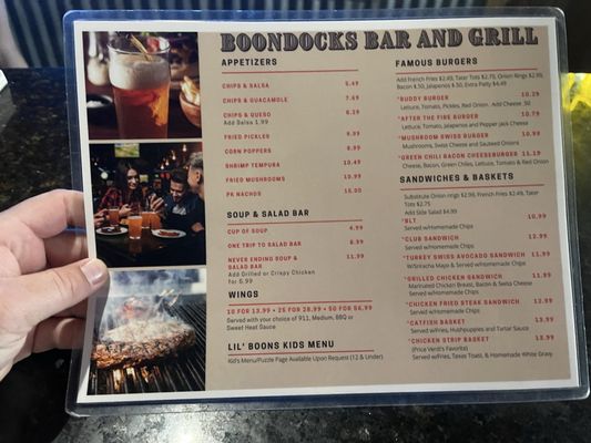 Menu photo 3 BoondocksPK Bar & Grill Graford, TX