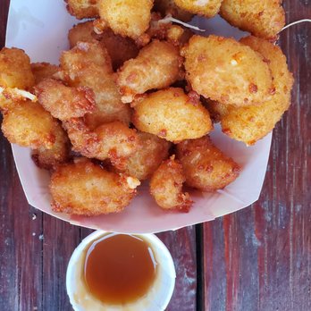 Big Earl's Greasy Eats - Cheese curds + caramel sauce = Funnel Cake?! - American Near Me - Cave Creek, Arizona Big Earl's Greasy Eats - Cheese curds + caramel sauce = Funnel Cake?! - American Near Me - Cave Creek, Arizona