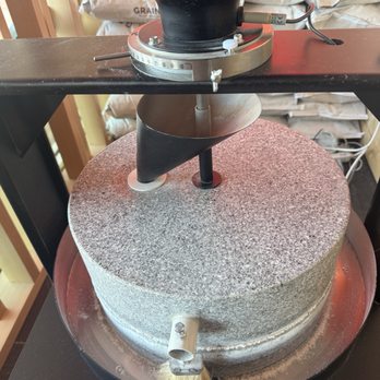 Mensho Ramen - Grain mill. The stones spin to separate and grind the grain parts. - Ramen Near Me - Mesa, Arizona Mensho Ramen - Grain mill. The stones spin to separate and grind the grain parts. - Ramen Near Me - Mesa, Arizona