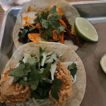 Bartaco - Westport - Sesame ribeye (top) crispy shrimp - Mexican Near Me - Westport, Connecticut