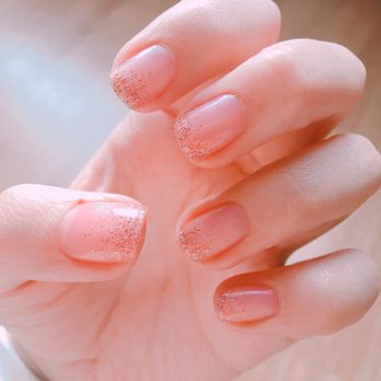 Enjoy Nails & Spa - Glitter fade design gel nail - Nail Salons Near Me - Austin, Texas
