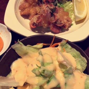 Momiji - Fried octopus and side salad - Ramen Near Me - Colma, California Momiji - Fried octopus and side salad - Ramen Near Me - Colma, California