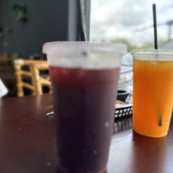 Las Cazuelas Mexican Restaurant - Cool Waters of Hibiscus Flower and Passion fruit | Agua Fresca de Flor de Jamaica y Maracuya - Mexican Near Me - Orlando, Florida