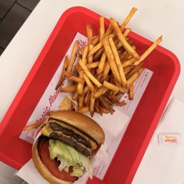 Double double and fries extra crispy Double double and fries extra crispy