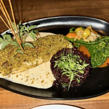 Chimayo - Crusted Red Snapper with black rice - New American Near Me - Park City, Utah