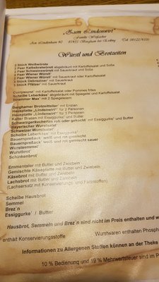 Menu photo 6 Zum Lindenwirt Erding, BY Menu photo 6 Zum Lindenwirt Erding, BY