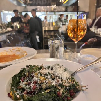 SABA Italian Bar + Kitchen - Winter kale salad and Sprtitz - Italian Near Me - Chicago, Illinois