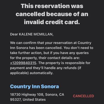 Country Inn - Cancellation email - Hotels Near Me - Jamestown, California Country Inn - Cancellation email - Hotels Near Me - Jamestown, California