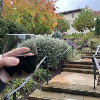 Beringer Vineyards - Glass of wine in hand and ready to Discover Beringer - Wineries Near Me - St. Helena, California