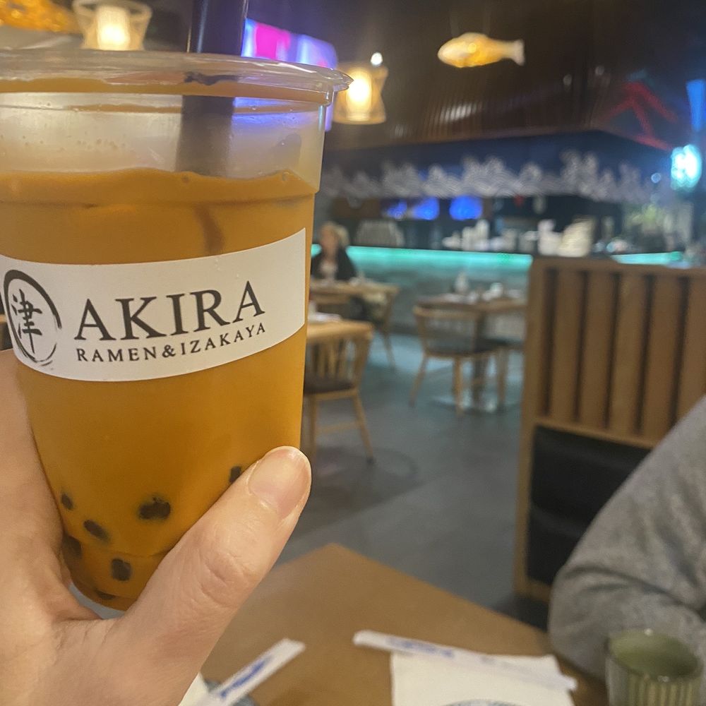 Akira Ramen Towson - Thai tea w/ boba - Sushi Bars Near Me - Towson, Maryland