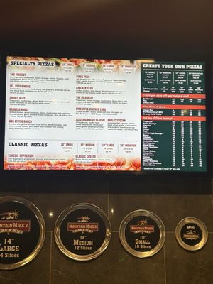 Menu photo 1 Mountain Mike's Pizza Clovis, CA