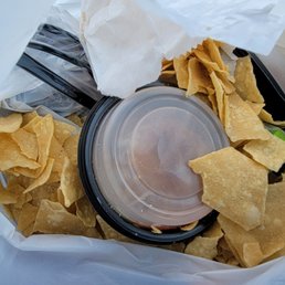My chips dumped haphazardly into the bag! My chips dumped haphazardly into the bag!