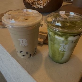 Torotea - Popcorn Milk Tea with Brown Sugar Tapioca Mochi and Matcha Einspanner - Coffee & Tea Near Me - Diamond Bar, California