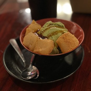 Ramen Show 2 - Warabi Mochi (jelly mochi, green tea ice cream, brown sugar syrup - Ramen Near Me - Las Vegas, Nevada Ramen Show 2 - Warabi Mochi (jelly mochi, green tea ice cream, brown sugar syrup - Ramen Near Me - Las Vegas, Nevada